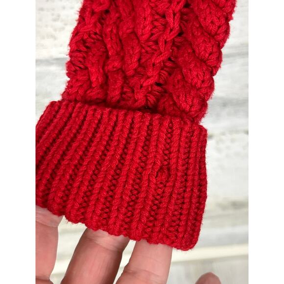 Lauren Ralph Lauren Women’s M Red Cable-Knit Pullover Turtleneck Sweater NEW - Picture 5 of 8